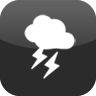 icon of a cloud with lightning descending from it